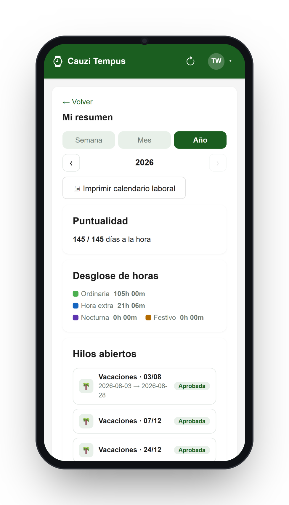 El año completo, para llevar